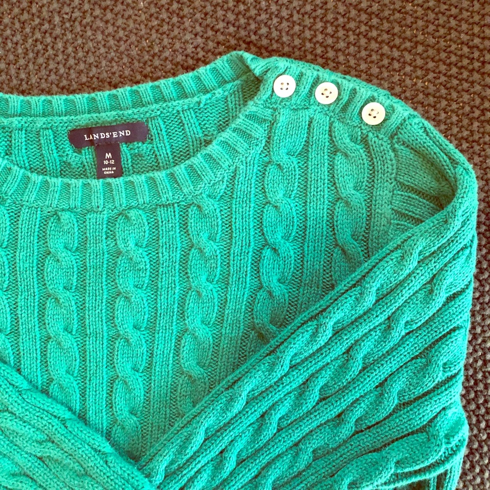 Lands End Cable Knit Sweater